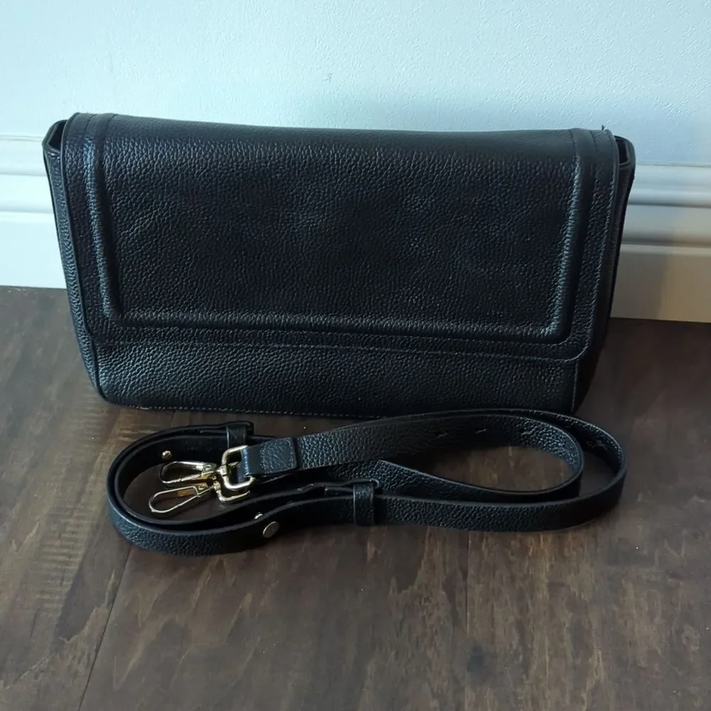 Vintage Black Leather Nordstrom Crossbody Purse